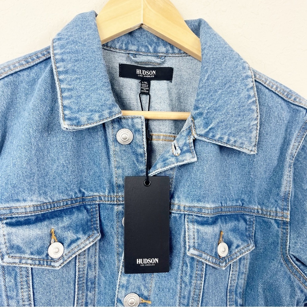 Hudson Blue Button Front Denim Jacket Size Large - Picture 3 of 4